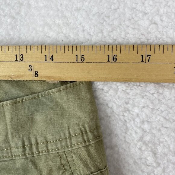 Bandolino Blu Pants Womens 8 Green Straight Crop High‎ Rise Stretch Dbl Button - Picture 7 of 15